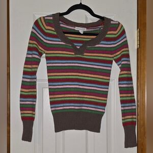 Y2K 90's Retro Grunge Aeropostale Striped Knit Sweater XS